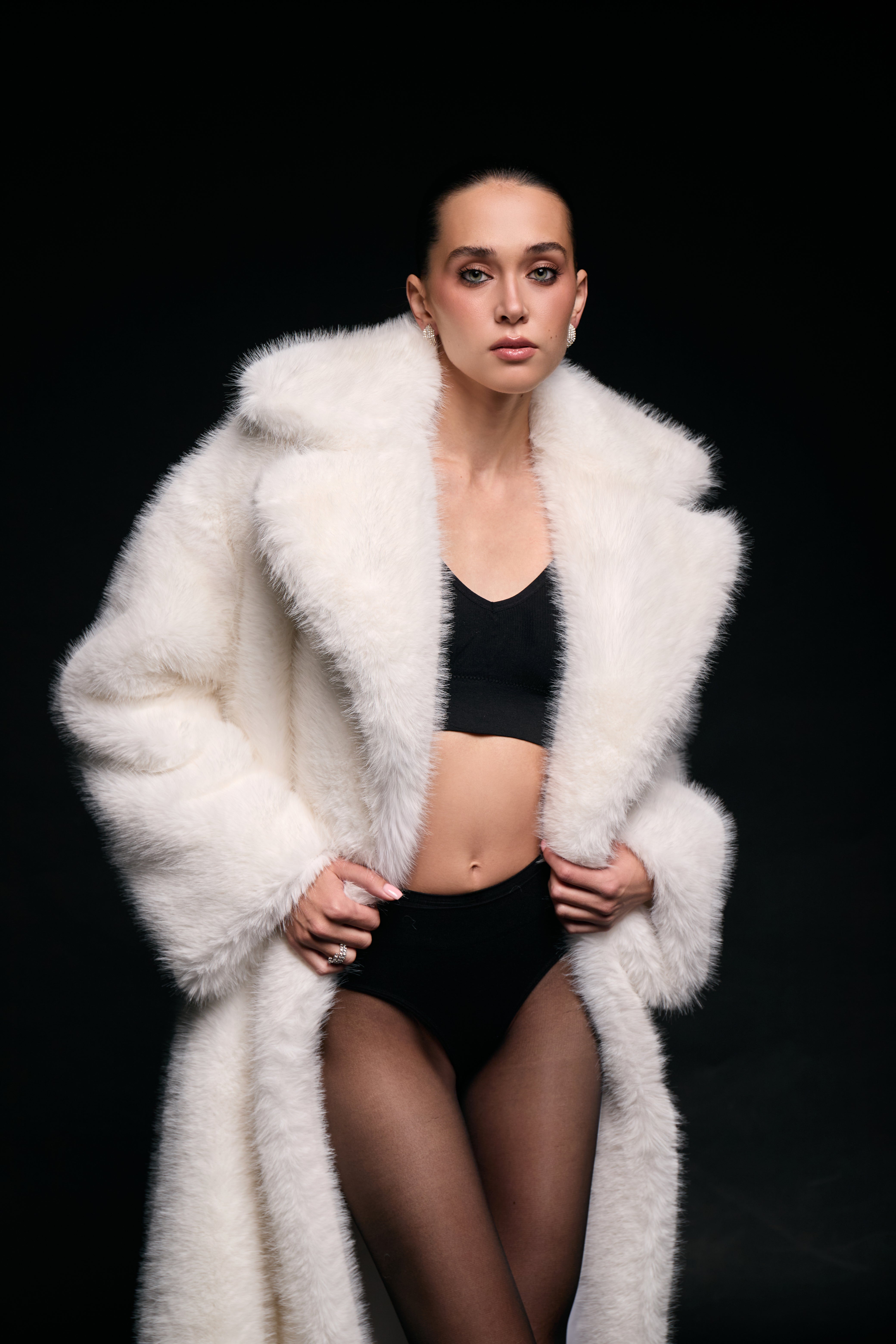 Fur coat maxi
