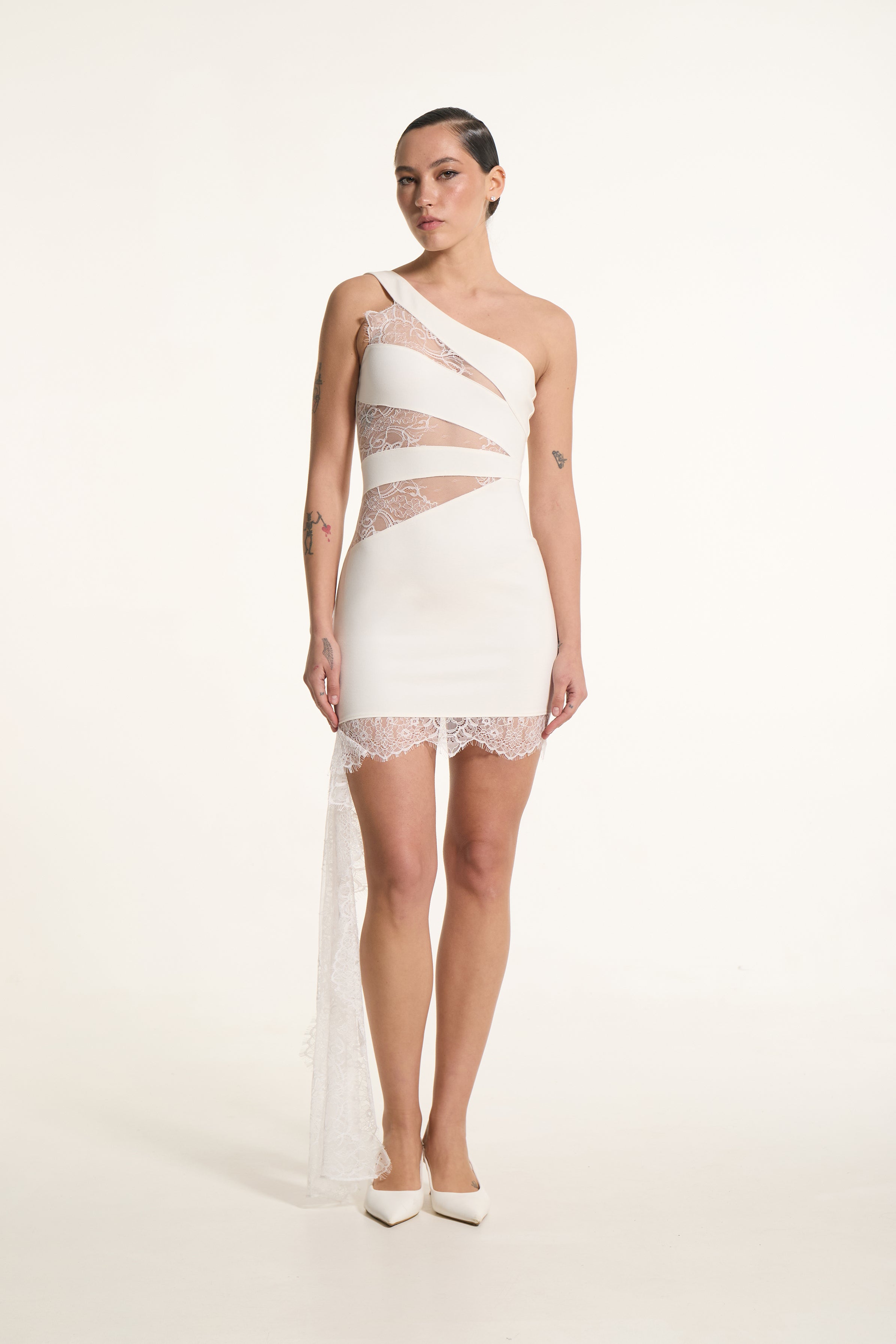Train dress біла